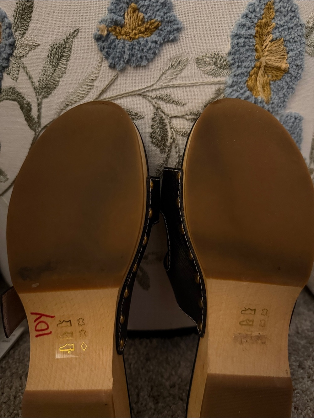 Black Buckle Stud Clog Sandals - J CREW - Picture 6 of 6